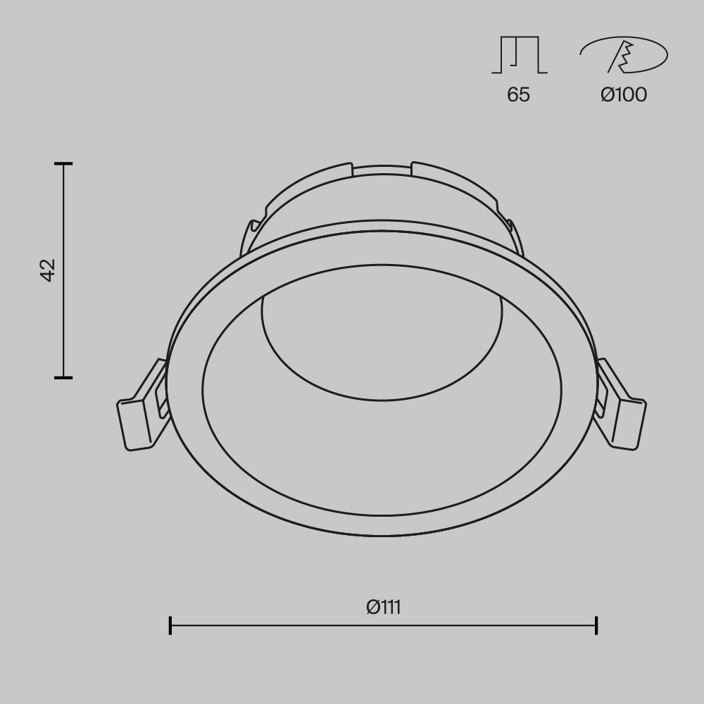 Светильник встраиваемый Maytoni   DL126-GX53-B
