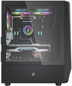 Корпус для компьютера 1STPLAYER INFINITE SPACE IS6 Black / ATX, TG / 1x120mm LED fan inc. / IS6-BK-1F1