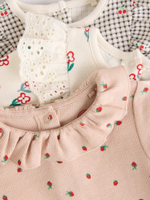 Боди с длинным рукавом для малышей Next E67-025, 3 шт., Молочный, Бежевый