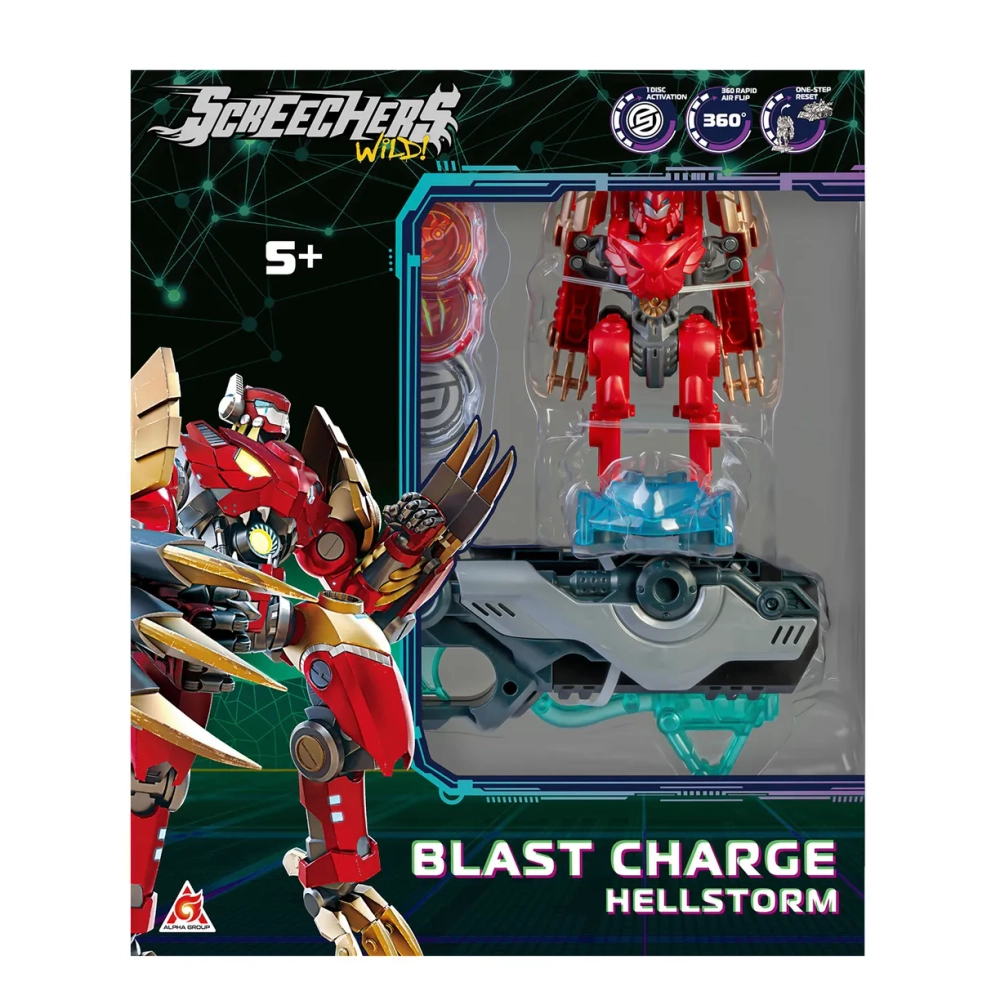 Дикие Скричеры. Игровой набор Бласт Чардж Хэллшторм S5. ТМ Screechers Wild