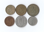 Набор монет 6 шт. Ирландия. Финляндия. 1921,63-76 гг. VF