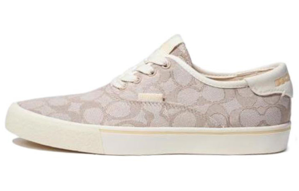 COACH Coach City Sole Leather Jacquard Fashion Sneakers Women's Pink White