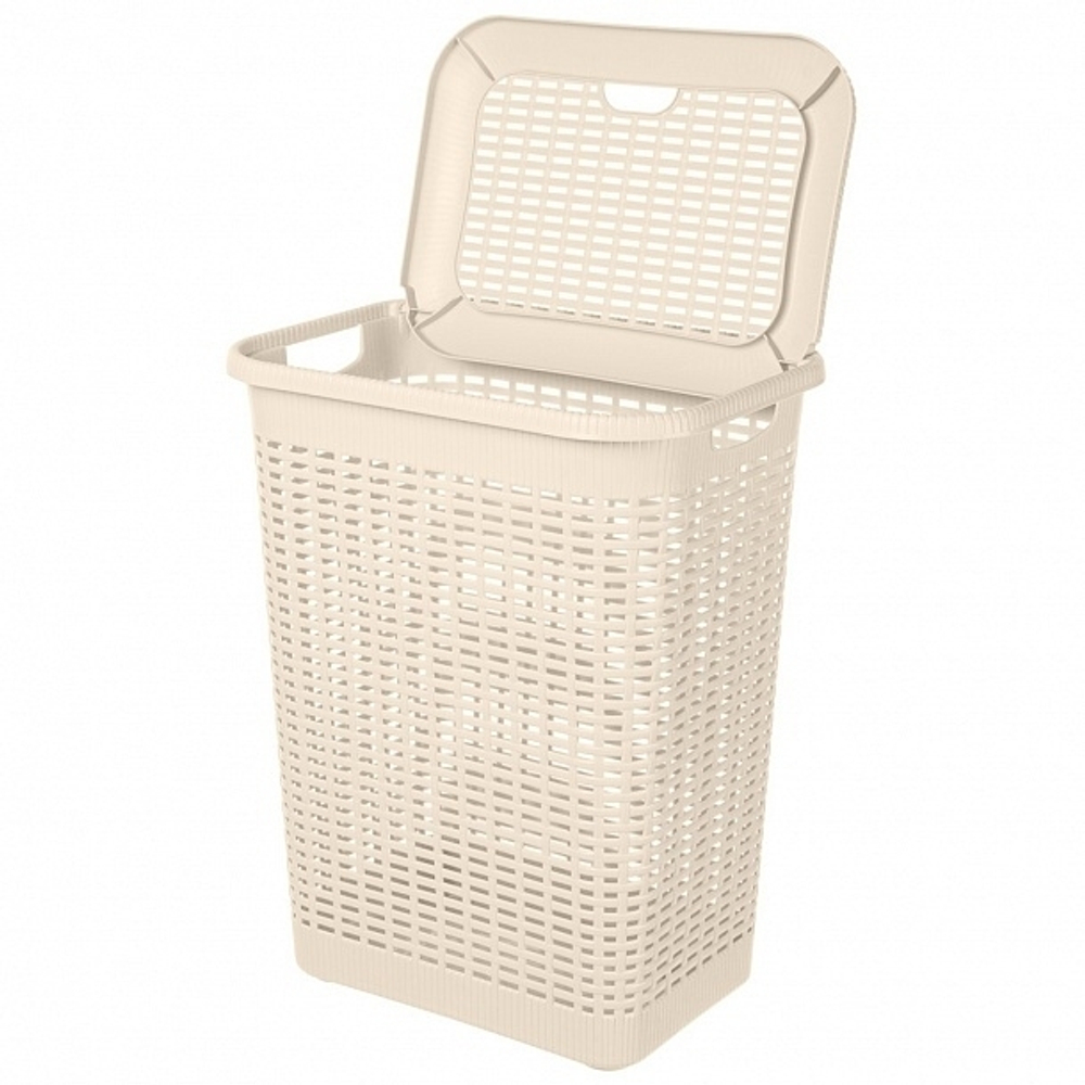 Корзина для белья 50л 42*31*56см бежевый