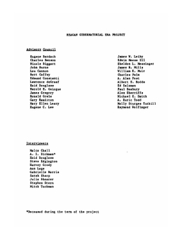 California State Department of Finance and Governor Ronald Reagan | Edwin W. Beach; Roy V. Bell; Janes S. Dwight