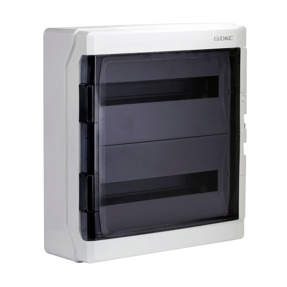 Щит распределительный настенный с дверцей 36 мод.,IP65, серый, с клеммным блоком 63А DKC