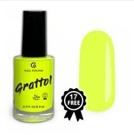 01 GPHF Лак для ногтей Grattol 9мл Crazy Yellow