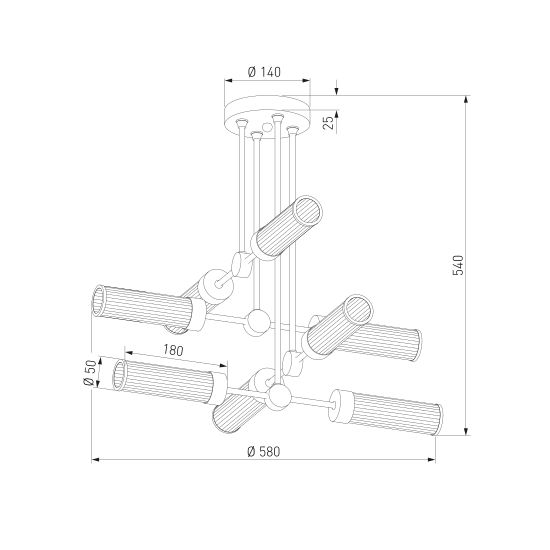 60166/8 /потолочный светильник/  латунь Smart