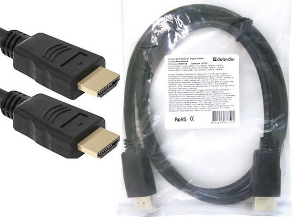 Кабель Defender HDMI-07 to HDMI ver. 1.4b  A-M/A-M, 2,0м