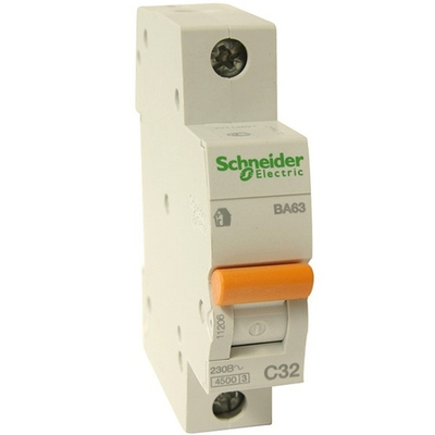 Автоматический выключатель Schneider Electric ВА63 1п 32A C 4,5 кА (автомат электрический) 11206