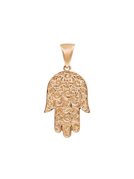 Подвеска «Рука Бога» из красного золота, вид сзади