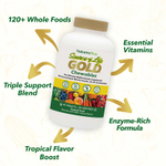 NaturesPlus, Source of Life Gold®, жевательные таблетки, со вкусом тропических фруктов, 90 таблеток