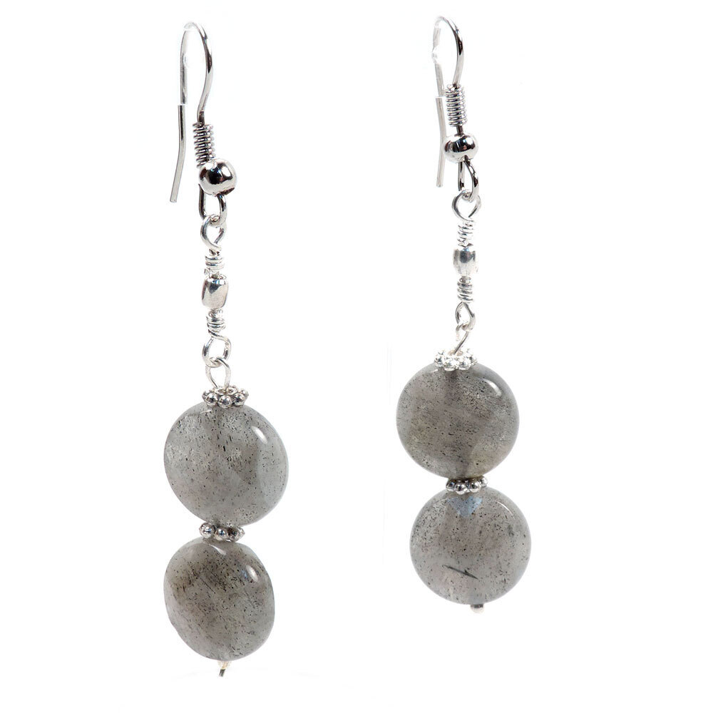 Серьги "Диск раут" лабрадор асс.