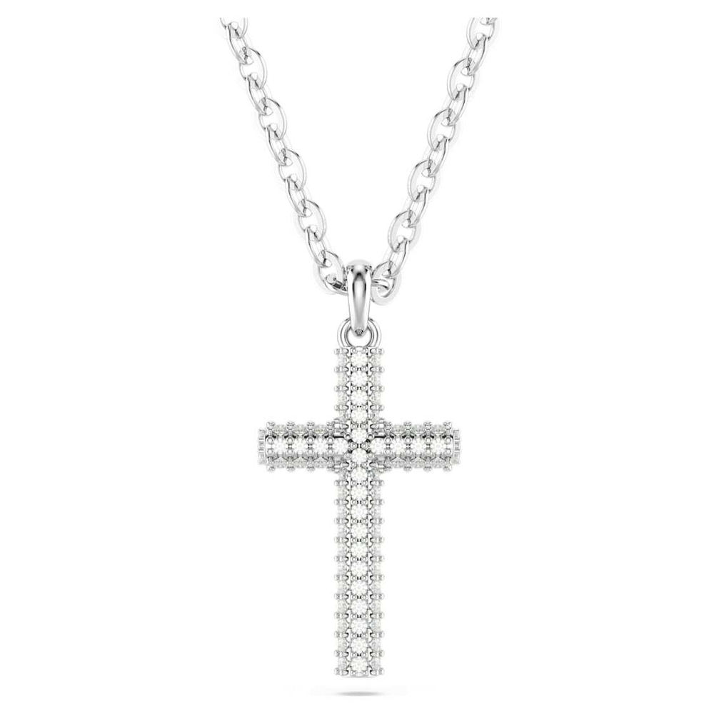 INSIGNE:PEND CROSS_FULL PAVE WHI/RHS
