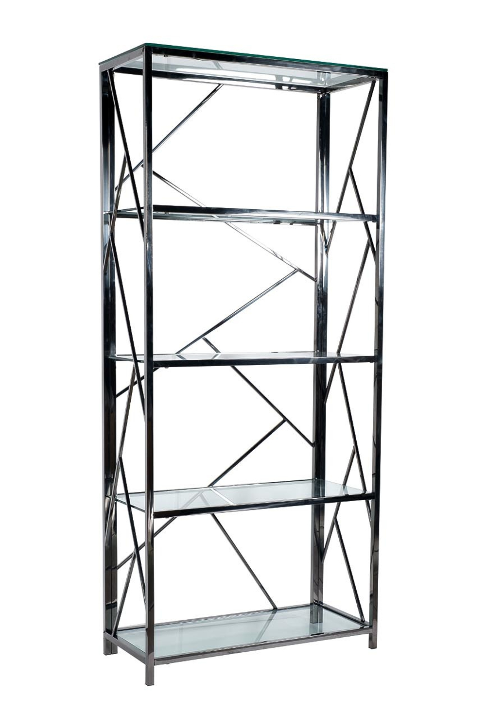 Стеллаж Garda Decor прозрачный-хром GY-SH8711BL