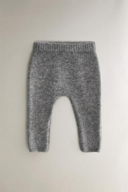 ZARA HOME КАШЕМИРОВЫЕ ДЕТСКИЕ ЛЕГГИНСЫ, СЕРЫЙ