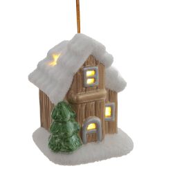 GAEM Фигурка декоративная подвесная "Домик" (подсветка, 2xLR44), L6 W6 H8 см, 2в.