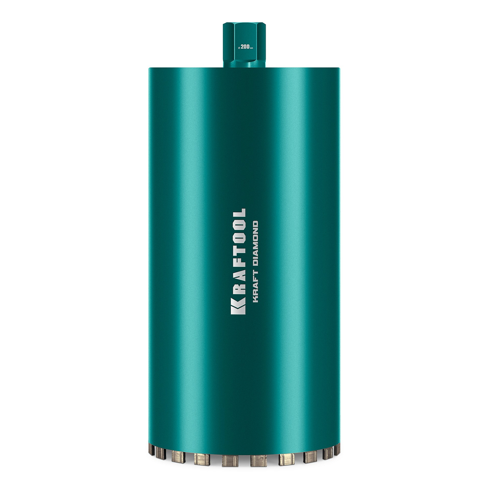 KRAFTOOL DIAMOND 200 мм (450 мм, 1 1/4″, лазерная сварка, сухое сверление с микроударом), алмазная коронка по железобетону (29825-200)