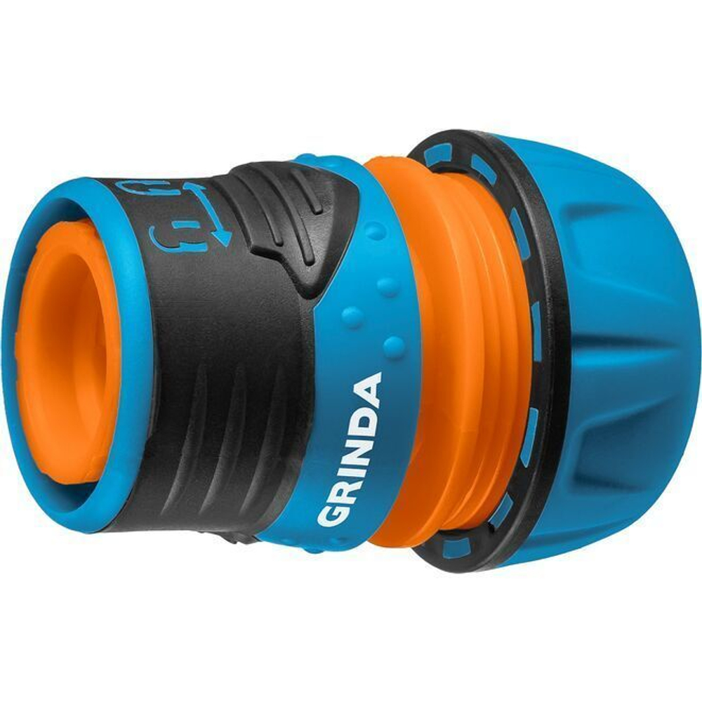 GRINDA PROLine TL-12, 1/2, соединитель быстросъёмный для шланга, с запирающим механизмом, из ударопрочного пластика с TPR
