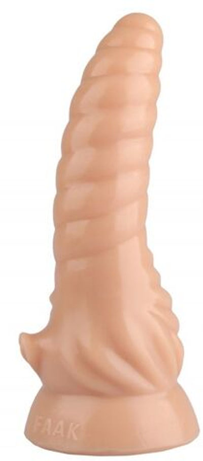 Телесный фигурный анальный фаллоимитатор - 20,5 см. (Цвет: телесный)
