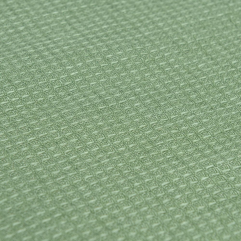 Набор из двух вафельных полотенец изо льна цвета шалфея из коллекции Essential, 50х70 см