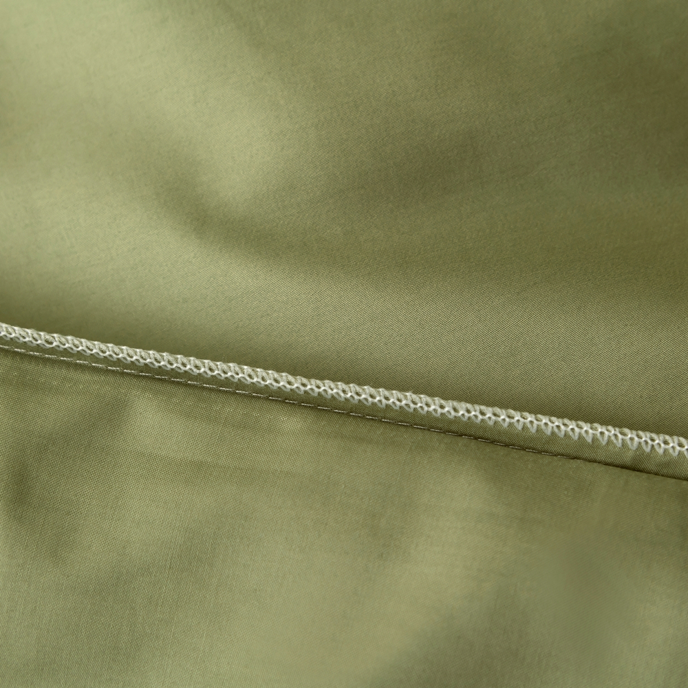 Комплект постельного белья Однотонный Сатин Премиум широкий кант OCPK029