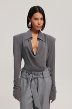 Лонгслив с драпировкой