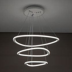 Citilux Неон Смарт CL731A330E RGB Умная подвесная люстра Белая