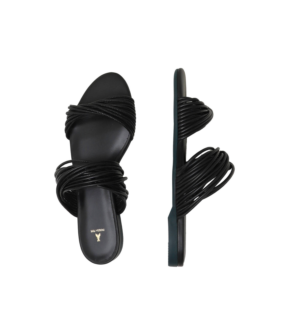 Кожаные шлепанцы Patrizia Pepe - черный(2X0086 L048)