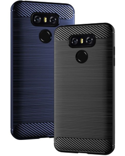 Чехол для LG G6 (G6+) цвет Black (черный), серия Carbon от Caseport