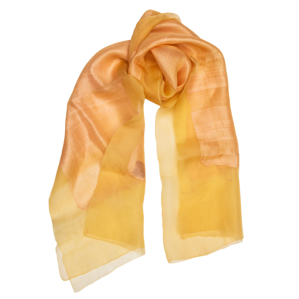 Шаль SILK Шаль Ysabel 45x210 Розовый / Желтый