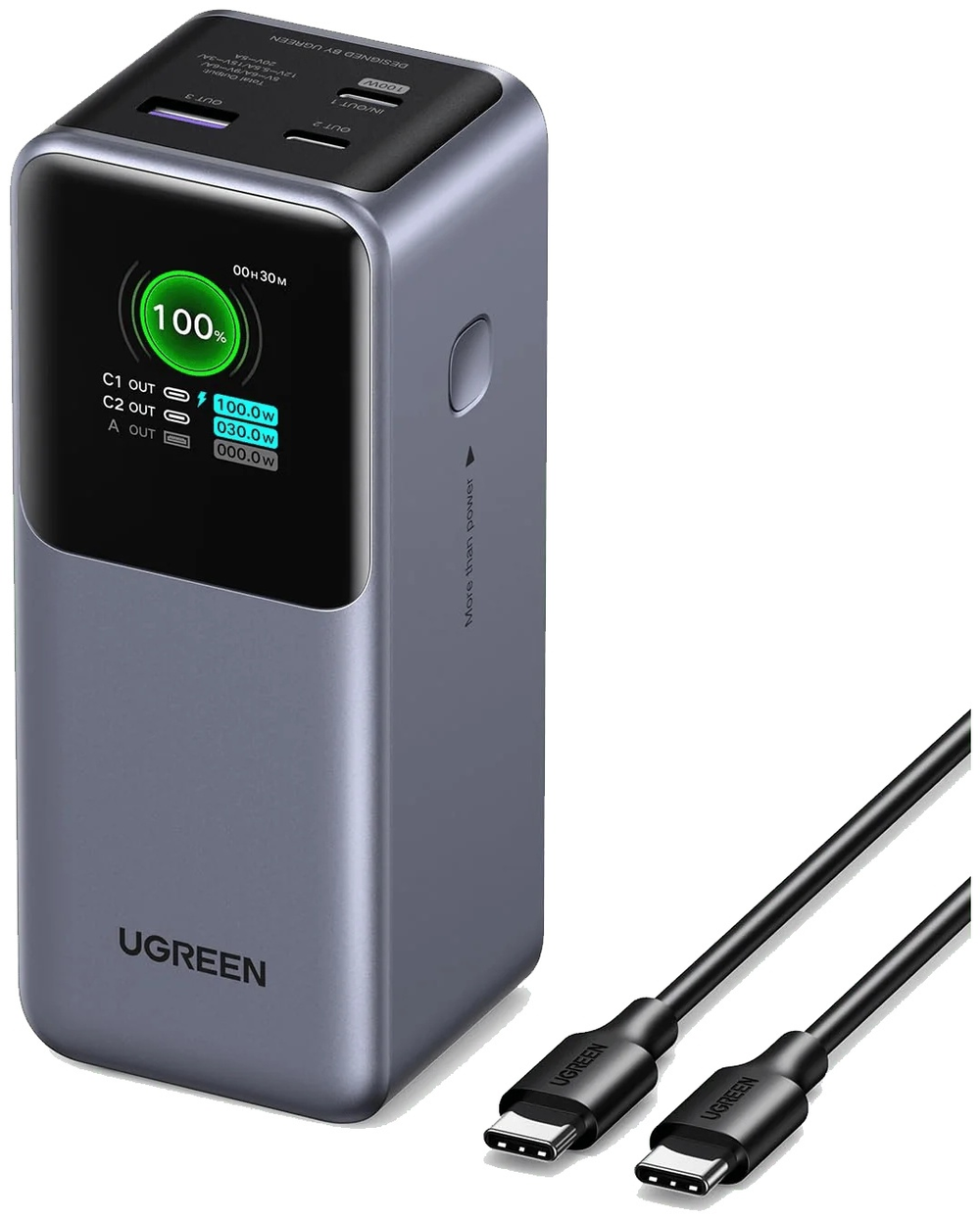 Внешний аккумулятор Ugreen 35524 20000 мАч серый