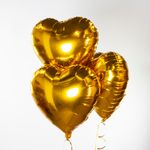 Шар (18"/46 см) Сердце, Золото