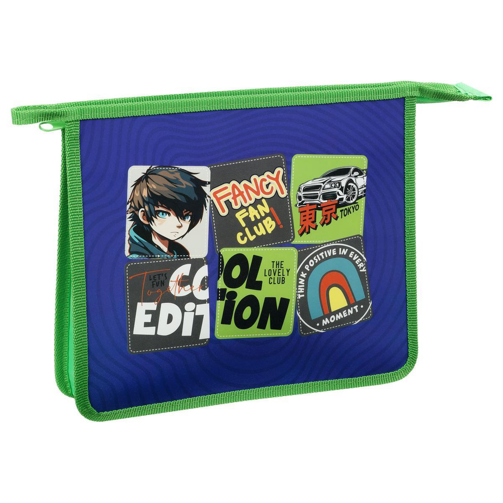 Папка для тетрадей А5 1 отделение на молнии "Fancy boy" (Спейс)