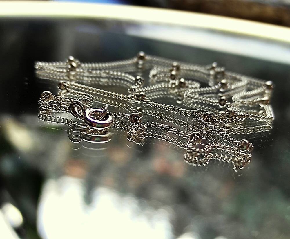 Цепочка серебряная с шариками