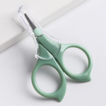 5231436 Ножницы детские, маникюрные, с колпачком, цвет зеленый