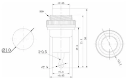 Выключатель-кнопка Rexant Mini OFF-(ON) Ø 10.2, металл, красная (220В 2А (2с)) (RWD-213) 36-3331