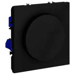 Светорегулятор встраиваемый VOLTUM S70 поворотно-нажимной 600 Вт, (черный матовый)