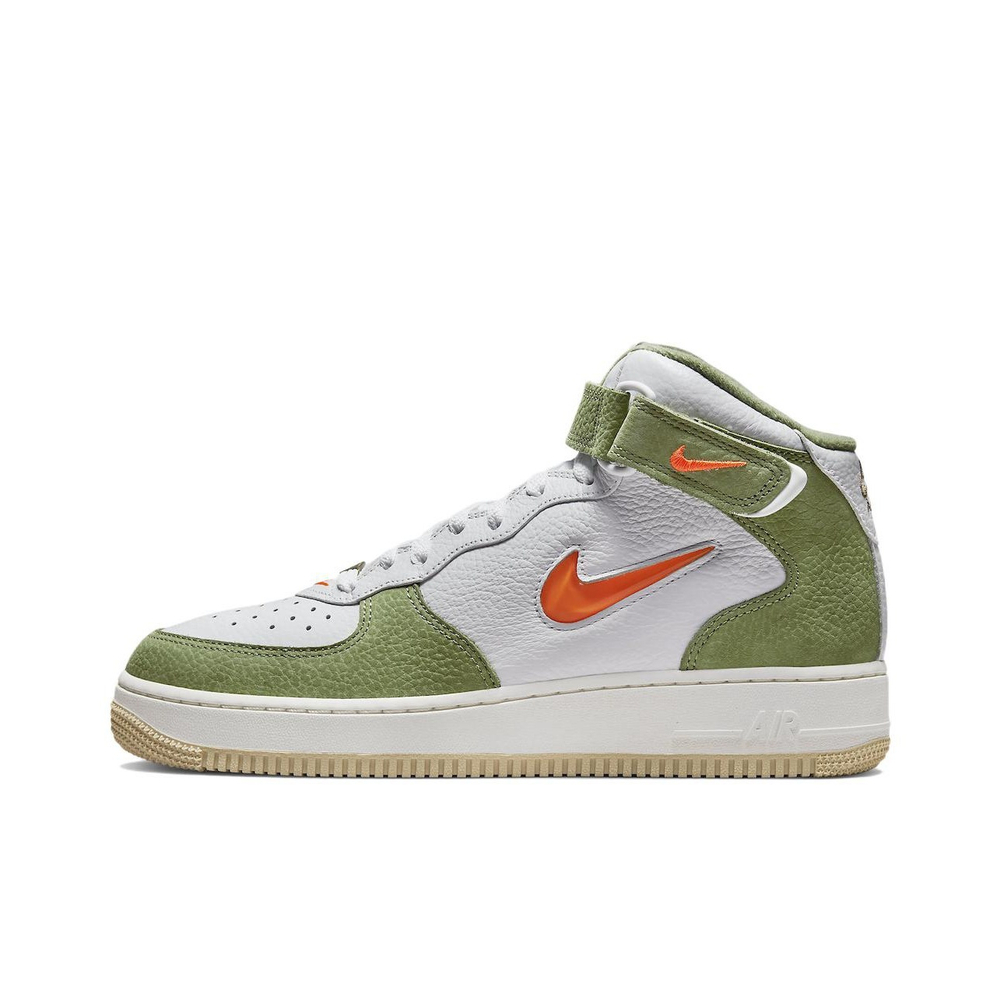 Кроссовки Nike Air Force 1 Mid Oil Green Orange