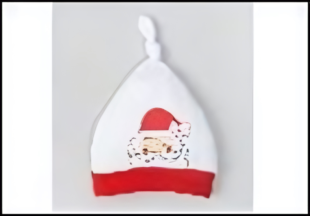 Чепчик (шапочка) Крошка Я "Любимчик Деда Мороза", белый, р.46, 3580271