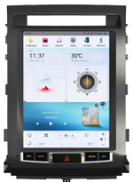 Магнитола для Toyota Land Cruiser 200 2007-2015 (экран климата внизу) - Carmedia ZF-1220-GE монитор 12.1" в стиле "Тесла" на Android 11, 8Гб+128Гб, CarPlay, 4G SIM-слот