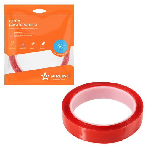 Скотч двухсторонний Airline 20 мм х 3 м прозрачный