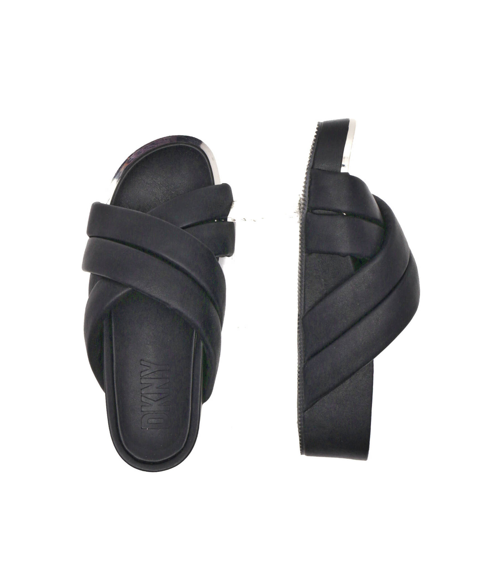 Шлепанцы кожаные vienna DKNY - черный(K1204649)