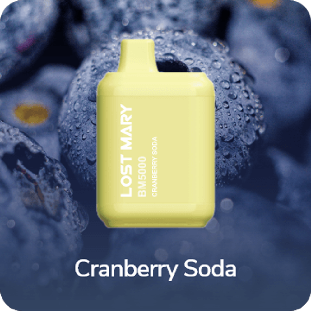 Lost mary BM5000 Cranberry soda Клюквенный лимонад купить в Москве с доставкой по России