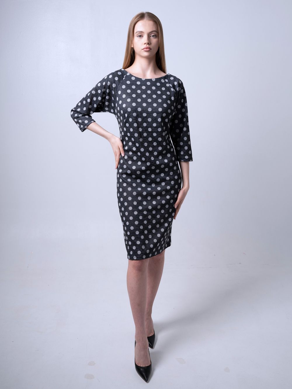 С-323 Платье трикотажное офисное