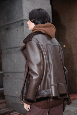 Дубленка шоколадная