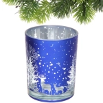 Подсвечник «Зимнее сияние» 10*12,5 см, Синий