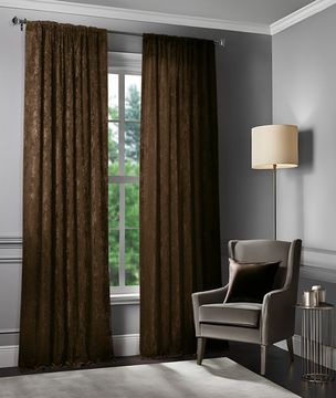 Шторы бархат Крэш (венге)