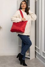 Сумка-шопер стеганая (красная) СШ06-46 LT Collection