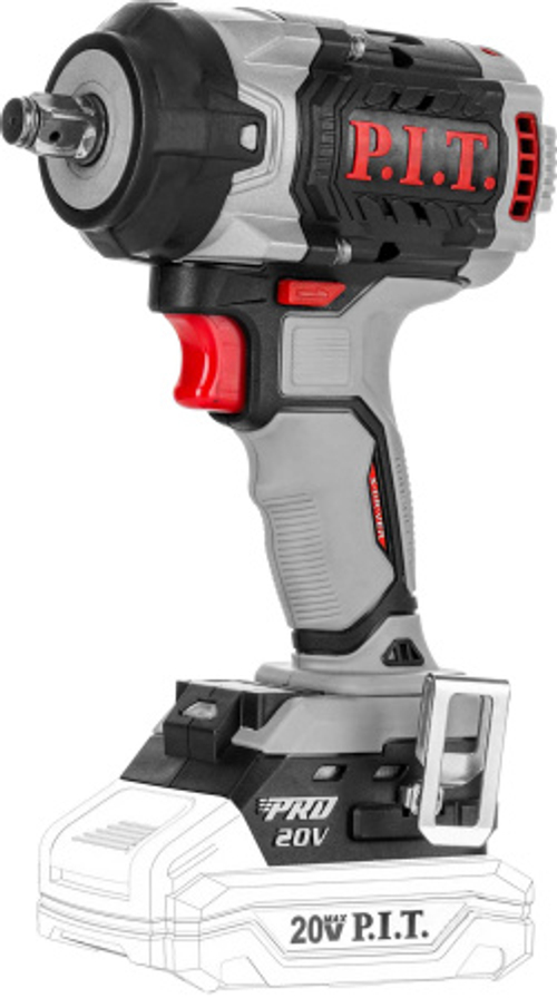 Гайковерт IMPACT аккум. бесщеточный P.I.T. PIW20H-600A SOLO