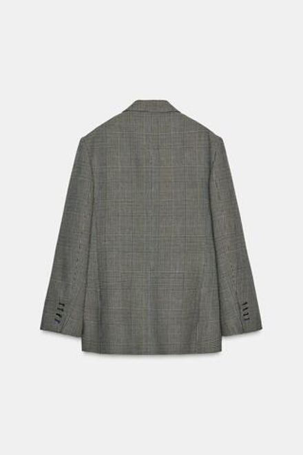 ZARA БЛЕЙЗЕР В КЛЕТКУ ИЗ ШЕРСТИ — ZW COLLECTION, БЕЖЕВЫЙ